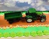 Green Tractor Cake Topper