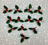Holly Clusters Retro Mid Century Christmas Craft