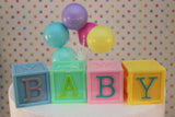 Baby Block Cake Topper / Baby Shower Cake Kit / Baby's First Birthday