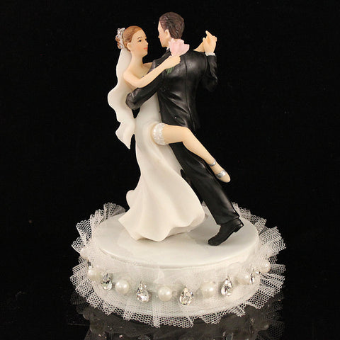 Dancing Bride and Groom Cake Topper
