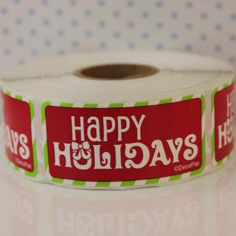 Happy Holidays Sticker Treat Labels