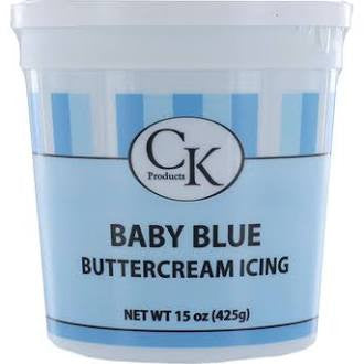 Baby Blue Buttercream Icing- 15 oz Container